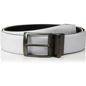 NIKE MEN'S Synthetic Leather REVERSIBLE BELT WHITE/BLACK SZ 32